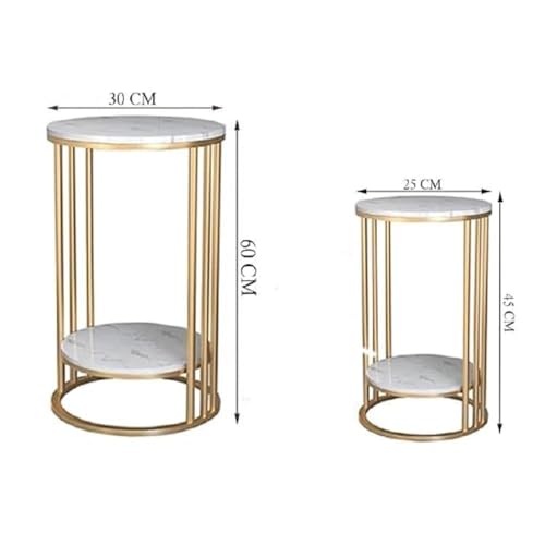 Image of Plant Stand Indoor Outdoor Metal, 2-Tier Modern Plant Shelf, Corner Flower Pot Holder, Plant Stand Table for Living Room Balcony Patio Garden Entryway Set Of 2 (Black & Black)