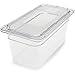 Carlisle FoodService Products Storplus Food Storage Container Food Pan, Chafing Pan with Spoonable Corners for Catering, Buffets, Restaurants, Polycarbonate (Pc), 1/3 Size 6 Inches Deep, Clear