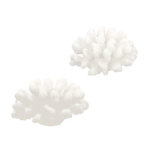 POPETPOP 2Pcs Resina Artificial Coral Decoração Subaquática Mar Plantas Plantas de Aquário Decoração