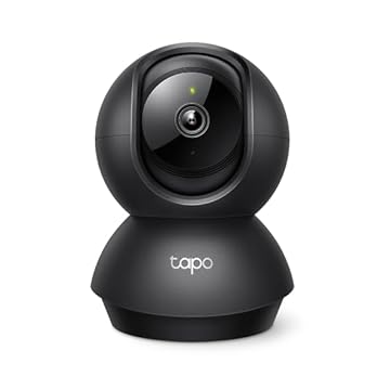 Tapo C201 360° 2MP 1080p Full HD Pan/Tilt Home Security Wi-Fi Smart Camera | Alexa abilitato | Audio a 2 vie | Visione notturna | Rilevamento di movimento | Allarme sonoro e luminoso | CCTV per