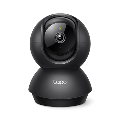 Tapo C201 360° 2MP 1080p Full HD Pan/Tilt Home Security Wi-Fi Smart Camera | Alexa abilitato | Audio a 2 vie | Visione notturna | Rilevamento di movimento | Allarme sonoro e luminoso | CCTV per