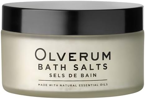 Olverum Bath Salts Luxury Muscle Soothing Bath Muscle Soak Aromatic, Therapeutic Blend of Pure Essential Oils & Mineral Salts Muscle Relaxing Ethically Sourced Salt for Women & Men Relax Restore Renew