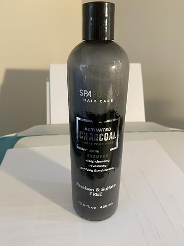 SPAFUSION SKIN CARE ACTIVATED CHARCOAL SHAMPOO DEEP CLEANING PARABEN & SULFATE FREE 13.5 FL OZ