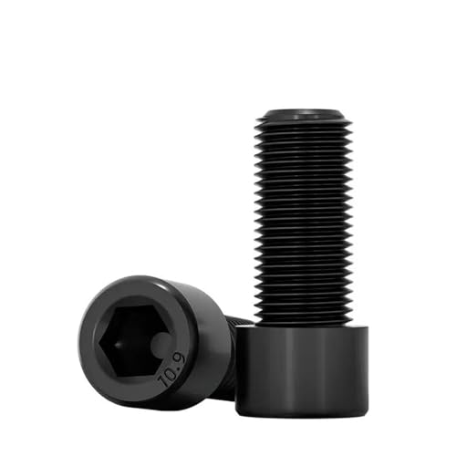 Vis à tête hexagonale M12 en acier 10.9 à filetage fin pas 1.25mm demi-boulon de fixation