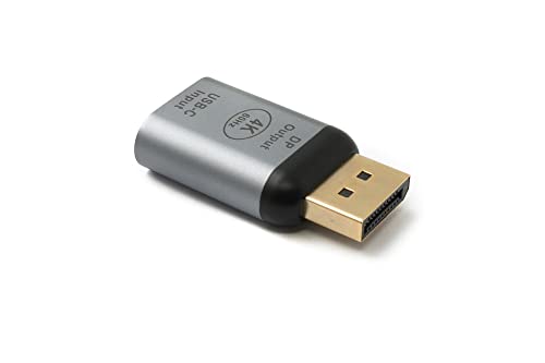 Adaptador DP a USB C Hembra 4K System-S Solución para Conectar Cables USB-C a Salidas DisplayPort