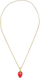Stainless Steel Necklace With Strawberry Designn For Girls - Multicolor - 788