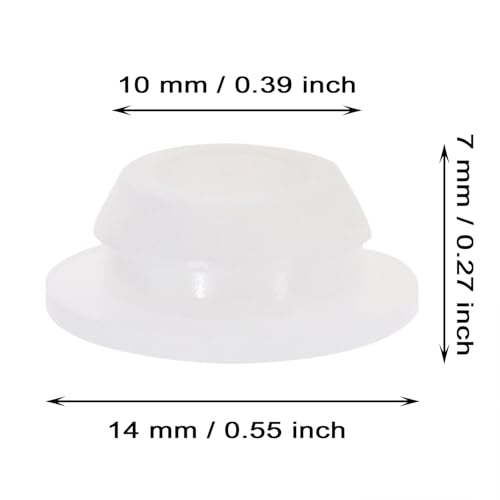 Image of ONLYKXY 10 Pcs Clear Silicone Round Snap in Type Locking Furniture Hole Plugs Button Protective Cover Cap Head,Universal (10mm /0.39inch)