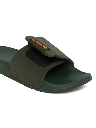 Image of CHUPPS Flow Men's Orthopedic Adjustable Sliders | Lightweight Cushioned Slides | Soft EVA Footbed | Anti-Slip Comfortable Slip-On Slippers for Indoor & Outdoor Use