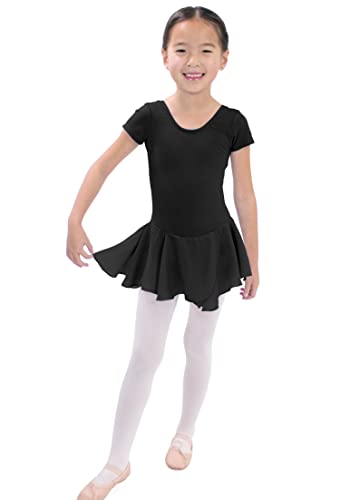 Basic Moves Little Girls Short Sleeve Ballet Leotard Dress2