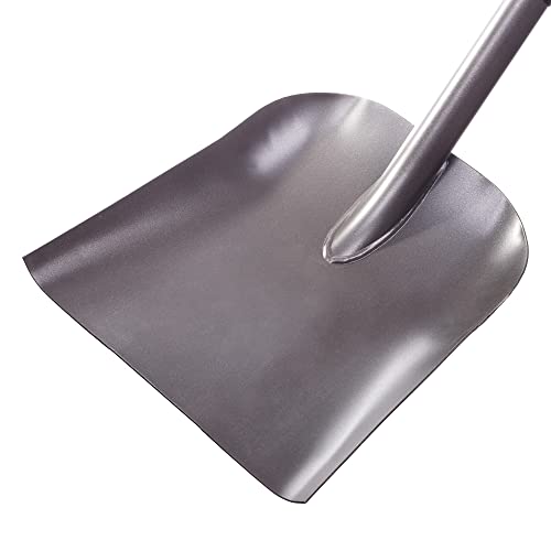 Mivos Profi Gartenschaufel aus Gehärtetem Borstahl - Verstärkte Spatenschaufel für Baustelle und Garten - Länge 124 cm - Bauschaufel mit Stahlstiel und D-Griff - Made in EU