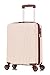 DK Luggage Carry-on 20” Cabin EasyJet, BA, Jet 2 Hard Shell Hand Luggage Approved Suitcase 4 Wheel Spinner Luggage ABS101 (Off-White, 20" Cabin)