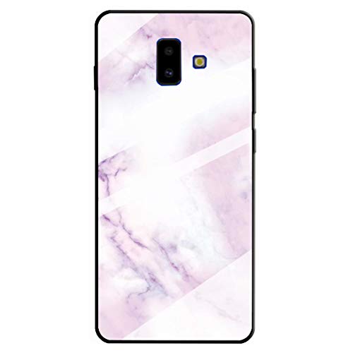 MUTOUREN Cover Samsung Galaxy J6 Plus Cover Case Marmo Custodia Ultra Sottile Shell TPU Flessibile Silicone PC Anti-Graffio Elegante Semplice Ragazza Custodia, Rosa