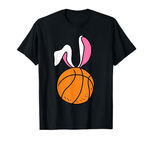 Funny Basketball Bunny Happy Easter Ears Sport Men Boys Kids T-Shirt