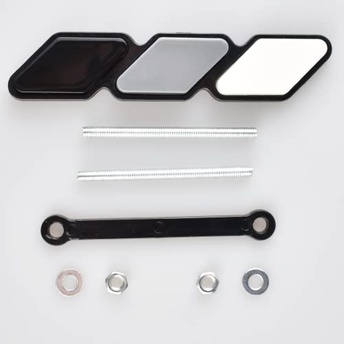 Image of Boigoo Tri-Color Grille Badge Emblem Cars Front Decoration Accessories
