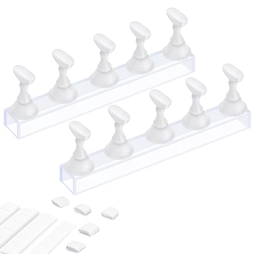 Etercycle Suporte de acrílico para exibição de unhas DIY Suporte magnético para prática com argila a