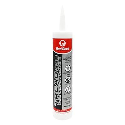 Red Devil 0790 Tread 330 Premium Elastomeric Flooring Adhesive, 10.1 oz., White Pack of 1