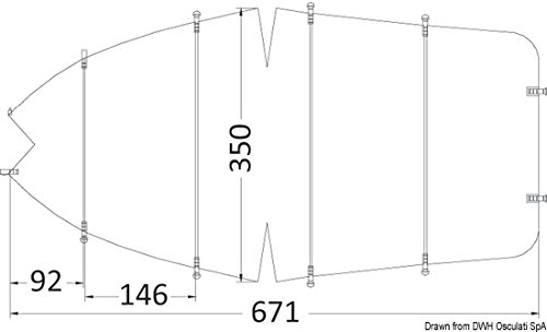 OSCULATI Telone Universale cm 488/564 Grigio 300D