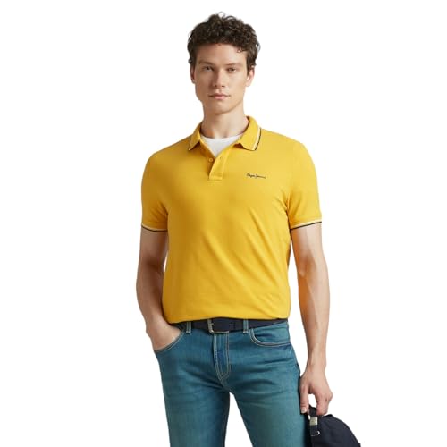 Image of Pepe Jeans Men's Cotton Regular Fit Polo T-Shirt