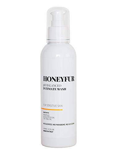 HONEYFUR Feminine Wash For Sensitive Skin, pH Balanced - Propolis, Tea Tree Oil