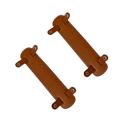 Image of 2 Pack Leather Purse Shoulder Strap Pads for Pressure Relief, Detachable Bag Handle Wrap Cover