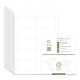 Mr-Label 250 Printable Business Cards 3.5' x 2', Photo Grade Color Printing, 240gsm Heavyweight Micro-Perforated Glossy White Double-Sided Inkjet Paper Cardstock