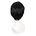 MapofBeauty Fashion Men Short Curly Hair Cosplay Wig (Black)