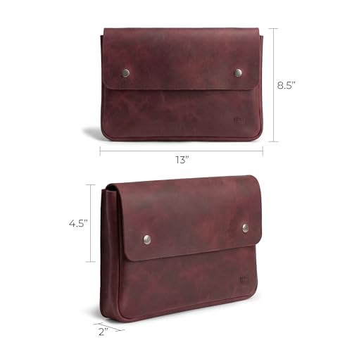 Image of Hide & Drink, Vintage Folder Document Holder, File Case, A5 Binder, Envelope Portfolio, Full Grain Leather, Handmade, Sangria