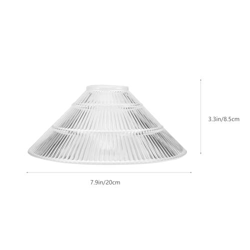 Image of Pendant Light Shade Glass Replacement Lampshade 7.87 X 7.87 X 3.34 in Hanging Lamp Shade with Creative Modern Texture Decorative Cover for Chandelier Home Office Restaurant