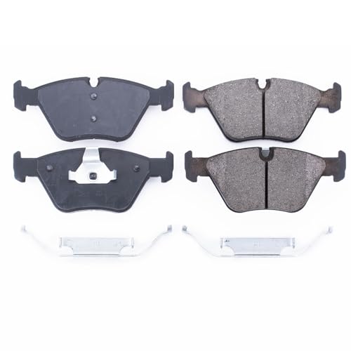Image of PowerStop Front Brake Pads for BMW 330Ci 2001-06 |330i 2001-05 |330xi 2001-05 |X3 2004-10 |Z4 2006-08 - Z17 Ceramic Brake Pads with Installation Hardware, 17-946
