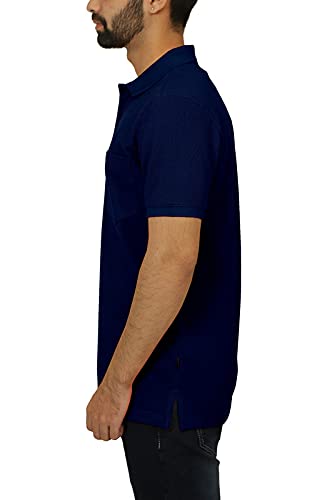 Image of Celsius Men's Half Sleeve Classic Solid Pique Polo with Pocket