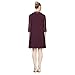 S.L. Fashions Women's Chiffon Tier Jacket Dress with Bead Neck, Aubergine, 14