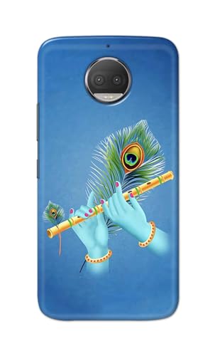 Image of PRINTFIDAA Printed Hard Back Cover Case for Motorola Moto G5S+ Plus Back Cover (Flute in Krishna Hands) -112