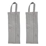 Gogogmee Bolsa de Maquillaje Portátil 2 Piezas Gris, Gran Capacidad, Ligera y Plegable, Bolsa de Viaje Multifunción para Cosméticos y Ropa Interior, Accesorio Práctico para Viajes