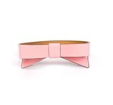 kate spade new york Women's .75 Inch Bow Belt, Strawberry Shake, L