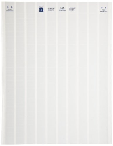 Étiquette imprimable au laser Brady LAT-29-799-10 en tissu nylon blanc mat 1,7 x 0,5 cm