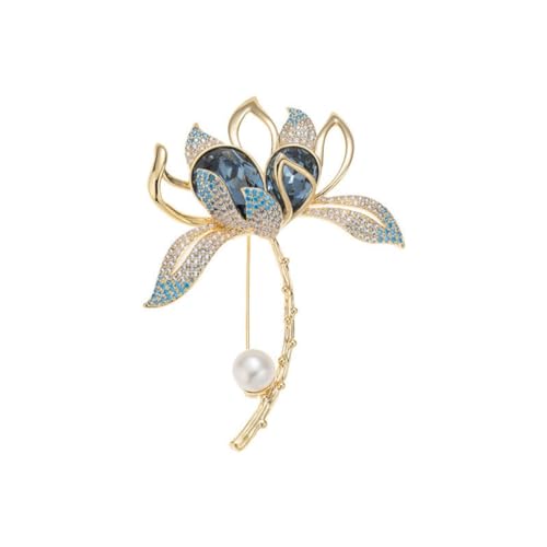 Broche délicate en cristal SWDIIWB, le corsage fleur raffiné à offrir pour un banquet