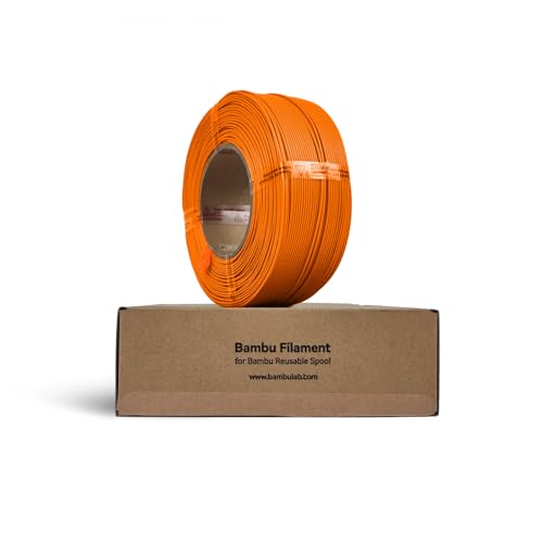 Image of Bambu Lab PLA Filament Matte 3D Printer Filament 1.75mm PLA 1kg High Tenacity Eco Friendly - Orange (10300) - Refill