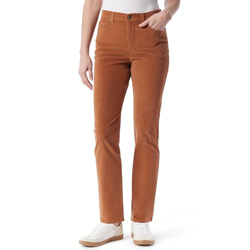Gloria Vanderbilt Womens Amanda Corduroy Slim High Rise Pant Standard
