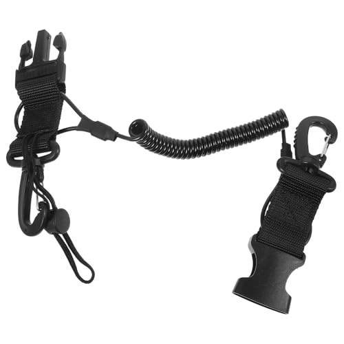 Zerodeko Correa de Cuerda para Cámara Ligera y Fácil de Usar, Material Plástico y Tela, Adecuado para Cámara de Buceo y Equipo Submarino Negro