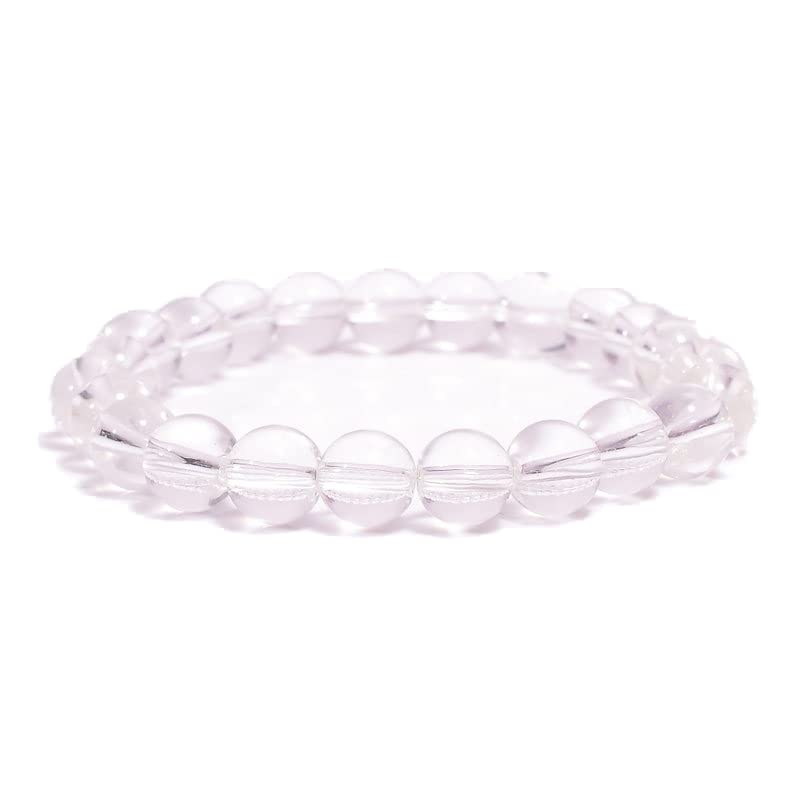 Bracelet en quartz cristal de 8mm, le cadeau idéal pour apporter chance et joie