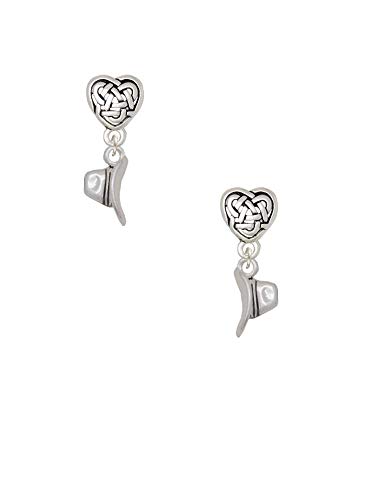 Cowboy Hat - Celtic Heart Earrings