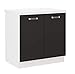 Küchen Unterschrank 80 cm für das Modell,Omega 240 Schwarz + Weiss'
