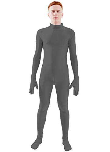 Image of Ensnovo Mens Mock Neck Full Body Unitard Spandex Zentai Suits Costumes