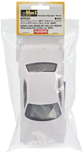 Kyosho Dodge Challenger SRT White Body Set w/Wheels (AWD) MZN203
