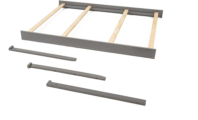 Image of CC KITS Full-Size Conversion Kit Bed Rails for Sorelle Crib & Changer Combos - Solid Wood Rail - Toddler & Adult Rail for Full-Size Beds - Nursery & Baby Furniture (Gray - Paris Crib & Changer)