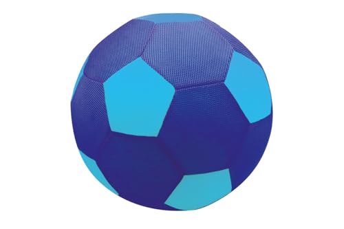 PiNAO XXL Mesh Ball mit Pumpe, 50 cm Durchmesser, Netzball für Kinder und Erwachsene, Farbvarianten Blau/Weiß-Schwarz/Grün-Orange