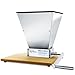 FERRODAY Malt Crusher Stainless Steel 2 Roller Malt Mill Homebrew Grain Crusher Manual Adjustable Barley Grinder With Wooden Base (medium)