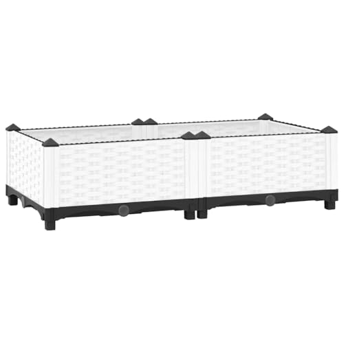 vidaXL Arriate Polipropileno 80x40x23 cm, Jardinera, macetero, bancal Elevado, Maceta, arriate Elevado, Soporte para macetas, Soporte para Plantas