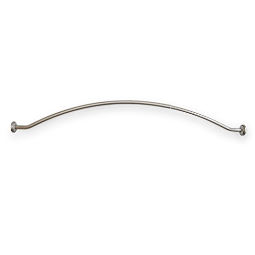 image for BINO Expandable Curved Shower Curtain Rod, Brushed Nickel - 48
