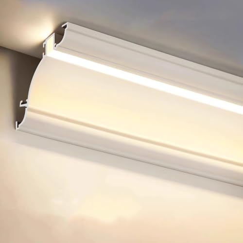 Perfil de aluminio para tira LED de 8 metros para iluminar techos y molduras 2